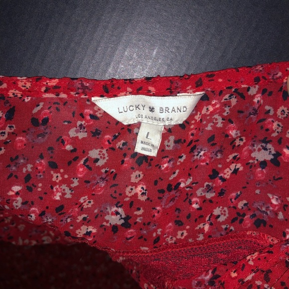 Lucky Brand Sheer Boho Top - Large NWOT - Picture 4 of 7